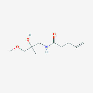 molecular formula C10H19NO3 B2682106 N-(2-hydroxy-3-methoxy-2-methylpropyl)pent-4-enamide CAS No. 1334370-09-0