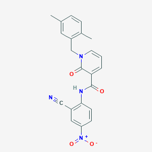 B2682118 N-(2-cyano-4-nitrophenyl)-1-(2,5-dimethylbenzyl)-2-oxo-1,2-dihydropyridine-3-carboxamide CAS No. 941952-67-6