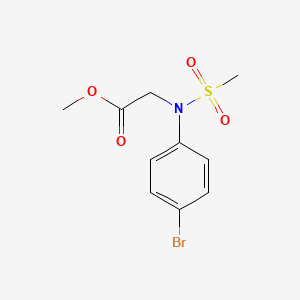 molecular formula C10H12BrNO4S B2682143 Methyl N-(4-bromophenyl)-N-(methylsulfonyl)glycinate CAS No. 425626-54-6