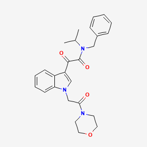 molecular formula C26H29N3O4 B2682229 N-benzyl-2-{1-[2-(morpholin-4-yl)-2-oxoethyl]-1H-indol-3-yl}-2-oxo-N-(propan-2-yl)acetamide CAS No. 872855-08-8