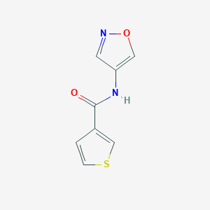 molecular formula C8H6N2O2S B2682237 N-(isoxazol-4-yl)thiophene-3-carboxamide CAS No. 1396867-50-7