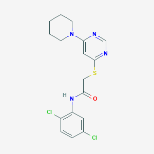 molecular formula C17H18Cl2N4OS B2682242 N-(2,5-dichlorophenyl)-2-{[6-(piperidin-1-yl)pyrimidin-4-yl]sulfanyl}acetamide CAS No. 1171134-77-2