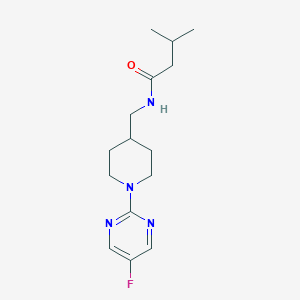 molecular formula C15H23FN4O B2682251 N-{[1-(5-fluoropyrimidin-2-yl)piperidin-4-yl]methyl}-3-methylbutanamide CAS No. 2415585-16-7