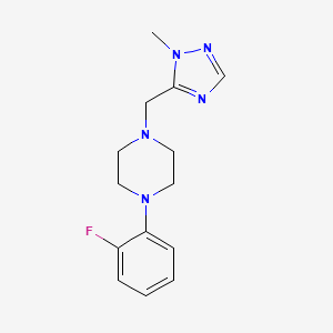 molecular formula C14H18FN5 B2682256 1-(2-fluorophenyl)-4-[(1-methyl-1H-1,2,4-triazol-5-yl)methyl]piperazine CAS No. 2327262-22-4