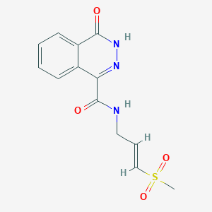 molecular formula C13H13N3O4S B2682274 N-[(2E)-3-methanesulfonylprop-2-en-1-yl]-4-oxo-3,4-dihydrophthalazine-1-carboxamide CAS No. 2097939-53-0