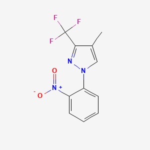 B2682278 4-Methyl-1-(2-nitrophenyl)-3-(trifluoromethyl)-1H-pyrazole CAS No. 1975118-50-3