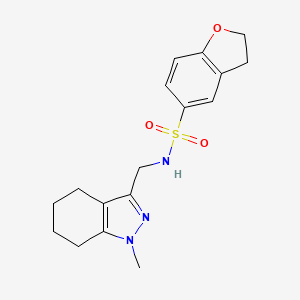 molecular formula C17H21N3O3S B2682282 N-((1-methyl-4,5,6,7-tetrahydro-1H-indazol-3-yl)methyl)-2,3-dihydrobenzofuran-5-sulfonamide CAS No. 1448135-10-1