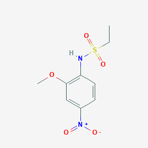 molecular formula C9H12N2O5S B2682298 N-(2-methoxy-4-nitrophenyl)ethanesulfonamide CAS No. 546077-27-4