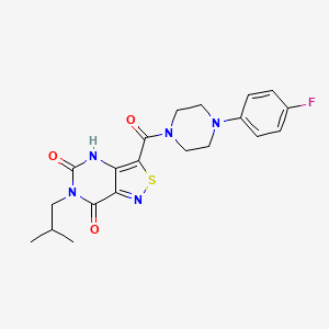 B2682300 3-(4-(4-fluorophenyl)piperazine-1-carbonyl)-6-isobutylisothiazolo[4,3-d]pyrimidine-5,7(4H,6H)-dione CAS No. 1251623-93-4