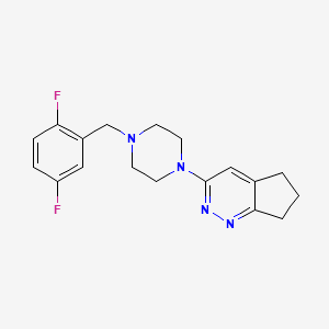 molecular formula C18H20F2N4 B2682324 1-{5H,6H,7H-cyclopenta[c]pyridazin-3-yl}-4-[(2,5-difluorophenyl)methyl]piperazine CAS No. 2034610-40-5