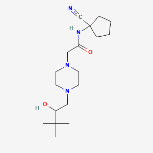 molecular formula C18H32N4O2 B2682395 N-(1-cyanocyclopentyl)-2-[4-(2-hydroxy-3,3-dimethylbutyl)piperazin-1-yl]acetamide CAS No. 1311979-85-7