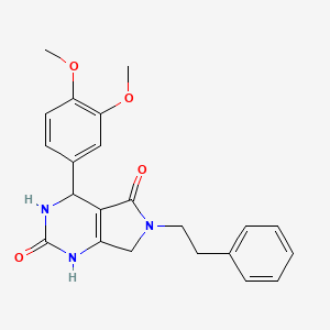4-(3,4-dimethoxyphenyl)-6-phenethyl-3,4,6,7-tetrahydro-1H-pyrrolo[3,4-d]pyrimidine-2,5-dione
