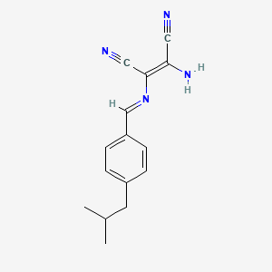 (2Z)-2-amino-3-[(E)-{[4-(2-methylpropyl)phenyl]methylidene}amino]but-2-enedinitrile