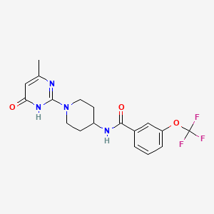 N-(1-(4-methyl-6-oxo-1,6-dihydropyrimidin-2-yl)piperidin-4-yl)-3-(trifluoromethoxy)benzamide