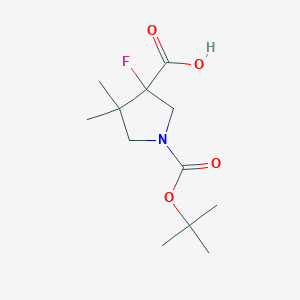 3-Fluoro-4,4-dimethyl-1-[(2-methylpropan-2-yl)oxycarbonyl]pyrrolidine-3-carboxylic acid