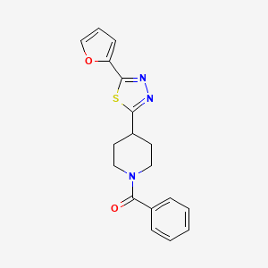 (4-(5-(Furan-2-yl)-1,3,4-thiadiazol-2-yl)piperidin-1-yl)(phenyl)methanone