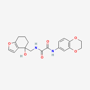 molecular formula C19H20N2O6 B2682422 N'-(2,3-dihydro-1,4-benzodioxin-6-yl)-N-[(4-hydroxy-4,5,6,7-tetrahydro-1-benzofuran-4-yl)methyl]ethanediamide CAS No. 2320474-54-0