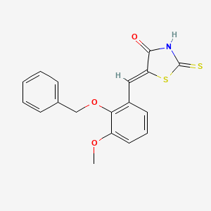 (5Z)-5-{[2-(benzyloxy)-3-methoxyphenyl]methylidene}-2-sulfanylidene-1,3-thiazolidin-4-one