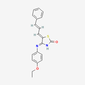 molecular formula C20H18N2O2S B2682438 (4E,5Z)-4-((4-ethoxyphenyl)imino)-5-((E)-3-phenylallylidene)thiazolidin-2-one CAS No. 465505-29-7