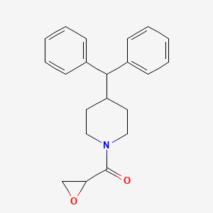 molecular formula C21H23NO2 B2682452 (4-Benzhydrylpiperidin-1-yl)-(oxiran-2-yl)methanone CAS No. 2411194-41-5