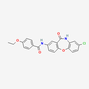 molecular formula C22H17ClN2O4 B2682486 N-(8-chloro-11-oxo-10,11-dihydrodibenzo[b,f][1,4]oxazepin-2-yl)-4-ethoxybenzamide CAS No. 921918-42-5