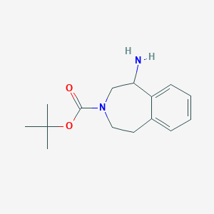 molecular formula C15H22N2O2 B2682504 Tert-butyl 1-amino-2,3,4,5-tetrahydro-1h-3-benzazepine-3-carboxylate CAS No. 1824100-89-1