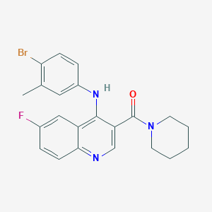 N-(4-bromo-3-methylphenyl)-6-fluoro-3-(piperidin-1-ylcarbonyl)quinolin-4-amine