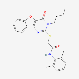 2-[(3-butyl-4-oxo-3,4-dihydro[1]benzofuro[3,2-d]pyrimidin-2-yl)sulfanyl]-N-(2,6-dimethylphenyl)acetamide