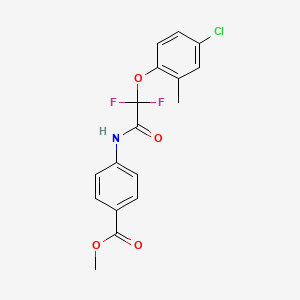 molecular formula C17H14ClF2NO4 B2682534 Methyl 4-{[2-(4-chloro-2-methylphenoxy)-2,2-difluoroacetyl]amino}benzenecarboxylate CAS No. 339030-58-9