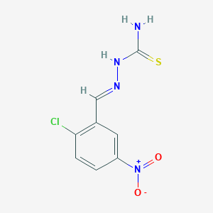 molecular formula C8H7ClN4O2S B2682543 {[(2-chloro-5-nitrophenyl)methylidene]amino}thiourea CAS No. 1258510-43-8