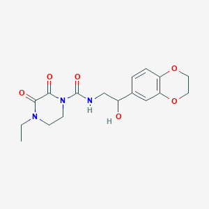 molecular formula C17H21N3O6 B2682601 N-[2-(2,3-dihydro-1,4-benzodioxin-6-yl)-2-hydroxyethyl]-4-ethyl-2,3-dioxopiperazine-1-carboxamide CAS No. 2034356-38-0