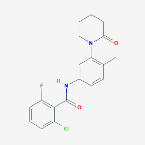 B2682660 2-chloro-6-fluoro-N-(4-methyl-3-(2-oxopiperidin-1-yl)phenyl)benzamide CAS No. 941979-36-8