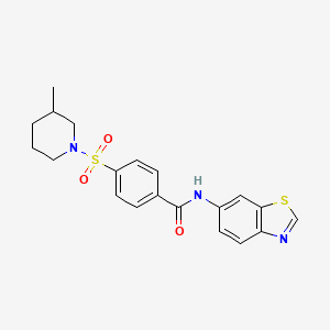 molecular formula C20H21N3O3S2 B2682710 N-(benzo[d]thiazol-6-yl)-4-((3-methylpiperidin-1-yl)sulfonyl)benzamide CAS No. 899732-69-5