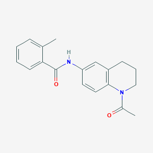 molecular formula C19H20N2O2 B2682715 N-(1-acetyl-1,2,3,4-tetrahydroquinolin-6-yl)-2-methylbenzamide CAS No. 941915-08-8