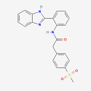 molecular formula C22H19N3O3S B2682723 N-[2-(1H-1,3-benzodiazol-2-yl)phenyl]-2-(4-methanesulfonylphenyl)acetamide CAS No. 941971-51-3