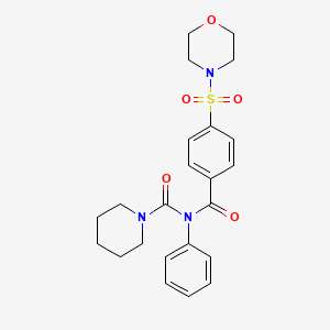 molecular formula C23H27N3O5S B2682753 N-(4-(morpholinosulfonyl)benzoyl)-N-phenylpiperidine-1-carboxamide CAS No. 899992-49-5