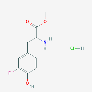 molecular formula C10H13ClFNO3 B2682757 Methyl 2-amino-3-(3-fluoro-4-hydroxyphenyl)propanoate hydrochloride CAS No. 69978-78-5