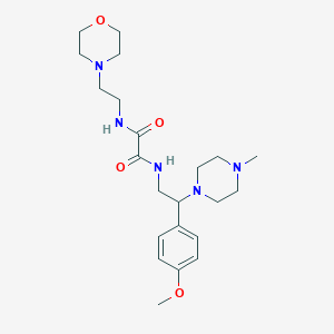 molecular formula C22H35N5O4 B2682766 N1-(2-(4-methoxyphenyl)-2-(4-methylpiperazin-1-yl)ethyl)-N2-(2-morpholinoethyl)oxalamide CAS No. 903304-66-5
