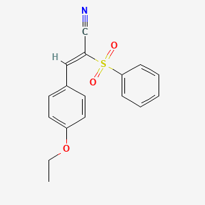 molecular formula C17H15NO3S B2682787 (2Z)-2-(benzenesulfonyl)-3-(4-ethoxyphenyl)prop-2-enenitrile CAS No. 803703-26-6