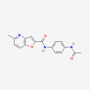 molecular formula C17H15N3O3 B2682792 N-(4-acetamidophenyl)-5-methylfuro[3,2-b]pyridine-2-carboxamide CAS No. 941969-69-3