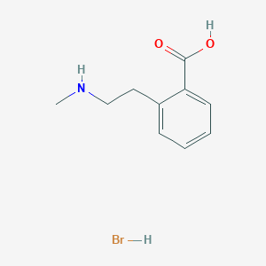 molecular formula C10H14BrNO2 B2682795 2-[2-(Methylamino)ethyl]benzoic acid;hydrobromide CAS No. 2503203-04-9