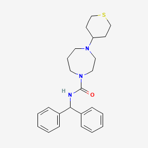 molecular formula C24H31N3OS B2682830 N-(diphenylmethyl)-4-(thian-4-yl)-1,4-diazepane-1-carboxamide CAS No. 2034558-14-8