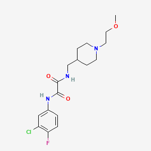 molecular formula C17H23ClFN3O3 B2682853 N-(3-chloro-4-fluorophenyl)-N'-{[1-(2-methoxyethyl)piperidin-4-yl]methyl}ethanediamide CAS No. 953136-95-3