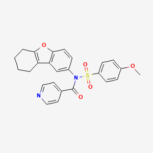 molecular formula C25H22N2O5S B2682908 N-((4-methoxyphenyl)sulfonyl)-N-(6,7,8,9-tetrahydrodibenzo[b,d]furan-2-yl)isonicotinamide CAS No. 518318-85-9