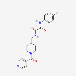 molecular formula C22H26N4O3 B2682927 N1-(4-ethylphenyl)-N2-((1-isonicotinoylpiperidin-4-yl)methyl)oxalamide CAS No. 1396711-23-1