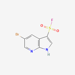 molecular formula C7H4BrFN2O2S B2682934 5-bromo-1H-pyrrolo[2,3-b]pyridine-3-sulfonyl fluoride CAS No. 2138133-25-0