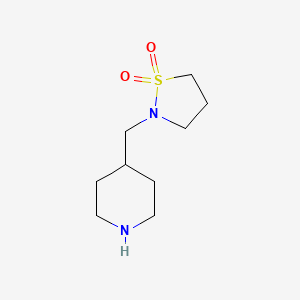 B2682944 2-(Piperidin-4-ylmethyl)-1,2-thiazolidine 1,1-dioxide CAS No. 89150-76-5