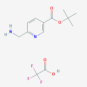 B2682957 Tert-butyl 6-(aminomethyl)pyridine-3-carboxylate;2,2,2-trifluoroacetic acid CAS No. 2361636-30-6