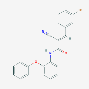 (E)-3-(3-bromophenyl)-2-cyano-N-(2-phenoxyphenyl)prop-2-enamide
