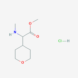 Methyl 2-(methylamino)-2-(oxan-4-yl)acetate;hydrochloride